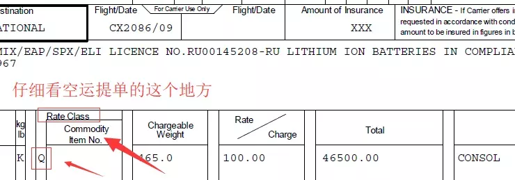跨境物流航空运单上M、N、Q、C、S代码是什么意思?