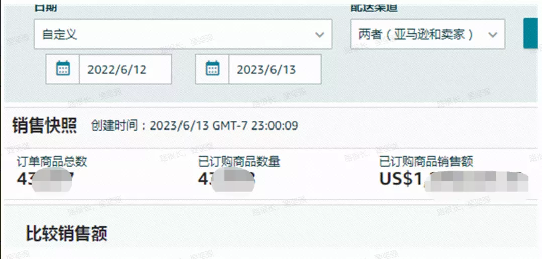 跨境电商平台业绩截图(必填)错误示范