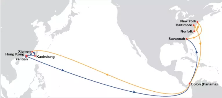 跨境物流中美主要港口有哪些？航线都有什么？