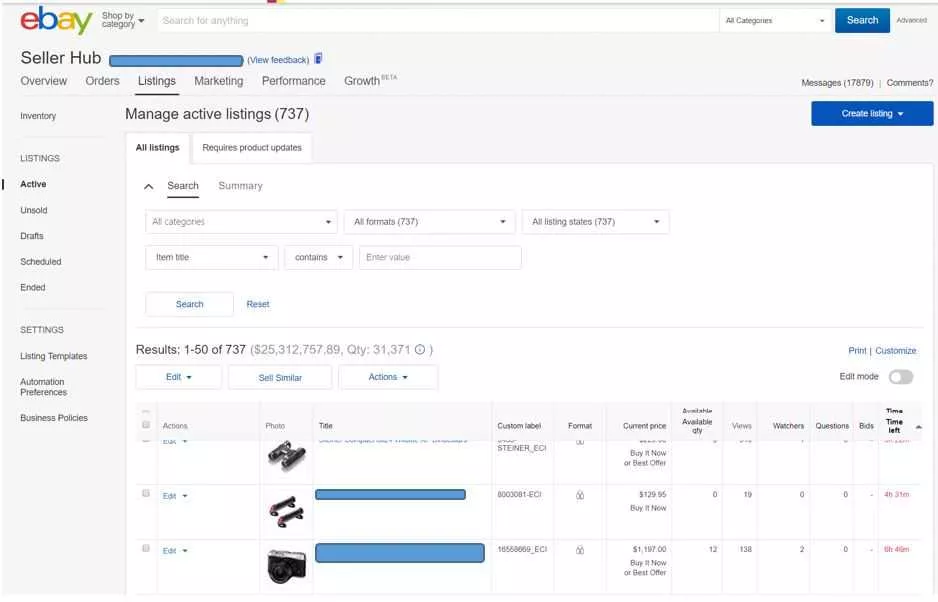 SellerHub综述之Listing模块