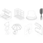 1212美国专利新下证！牙刷架*3、厨房小工具*7