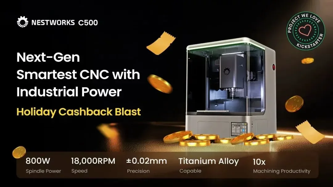 NestWorks C500 - Next-Gen Smartest CNC with Industrial Power by NestWorks — Kickstarter